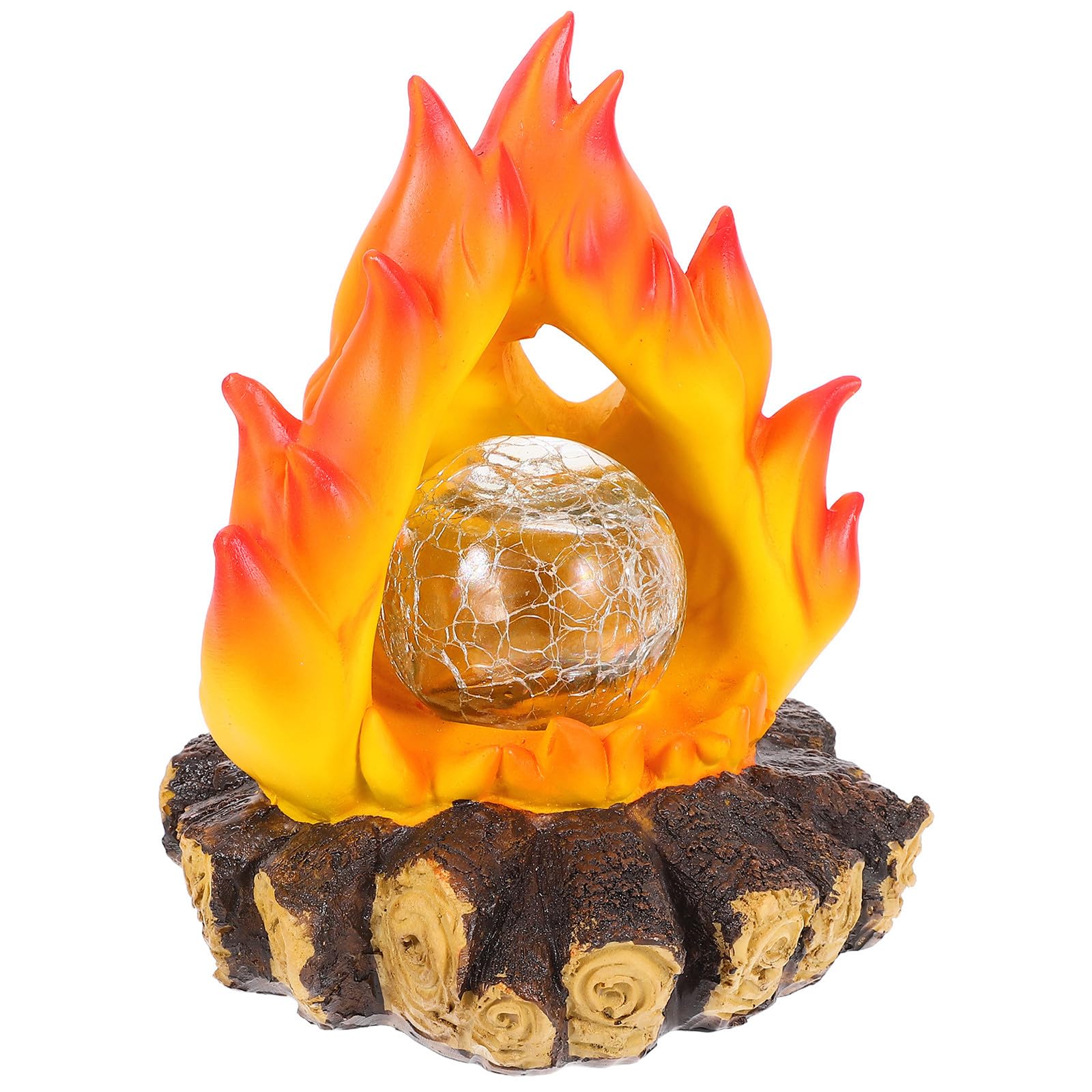 GALPADA Lampada Solare Effetto Fiamma Realistico in Resina Resistente alle Intemperie per Decorazioni Natalizie di Halloween la Casa Le Feste