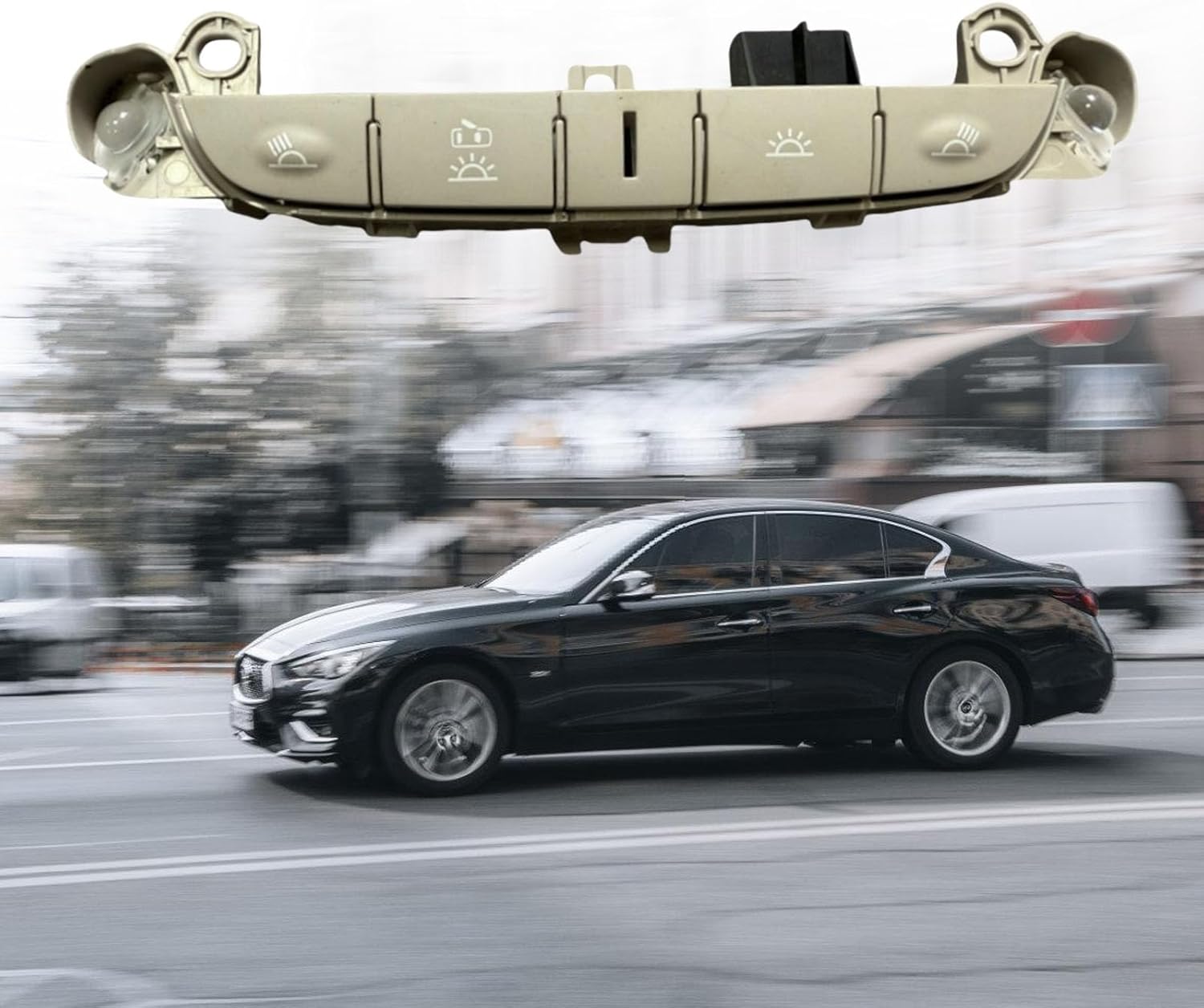 Multiple Levels Adjustable Interior Light Switches Panel for Car High Sensitivity Control Ergonomic ABS Construction Interior Light Control Switches Panel