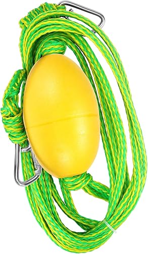 Miniatura 6 de MOOCY Cuerda de flotador doble resistente (6 pies y 12 pies) para arnés de calcetín de deriva, línea de remolque de kayak, cuerda de remolque de