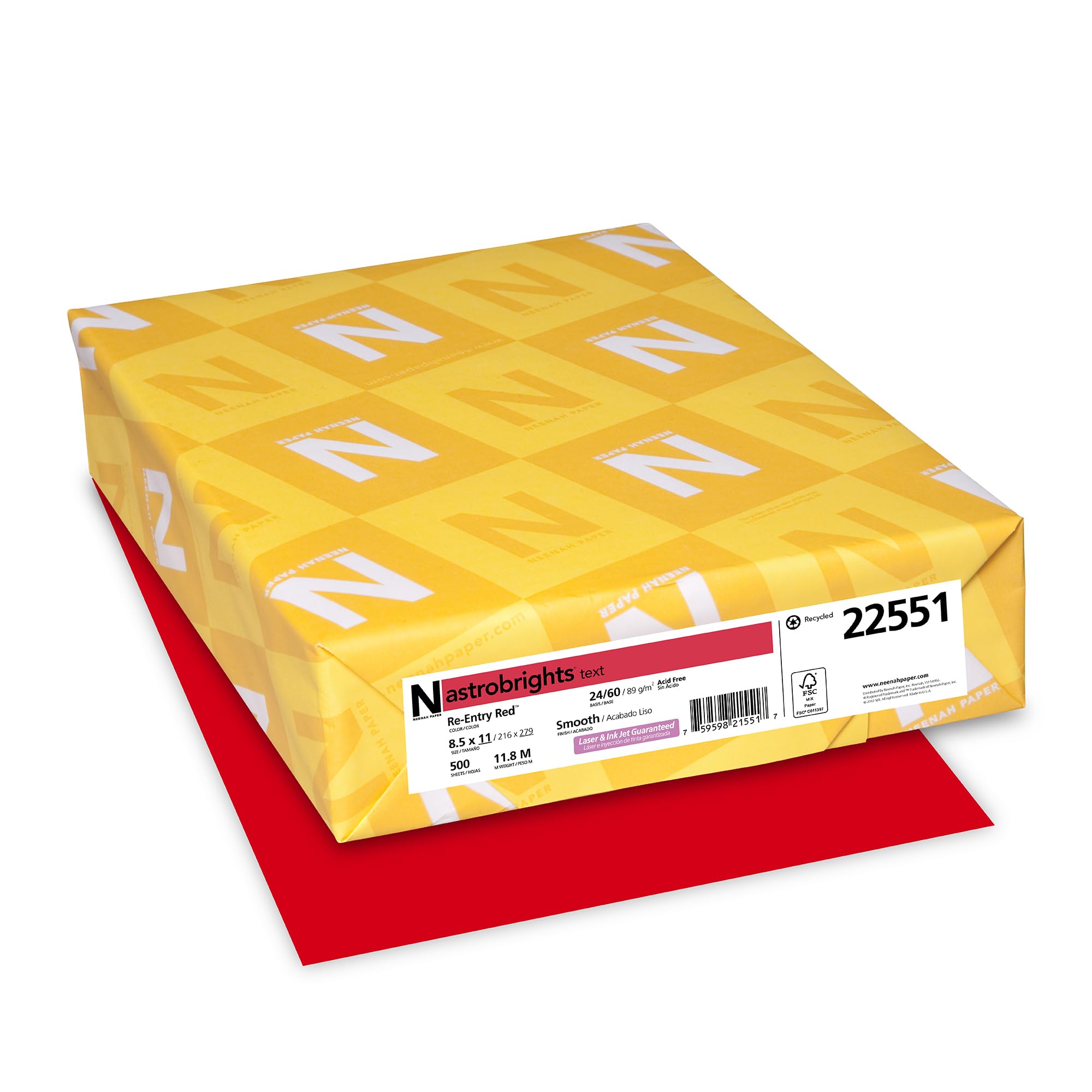 Neenah - Papel prémium de colores Astrobrights, 216 x 279 cm, 500 hojas