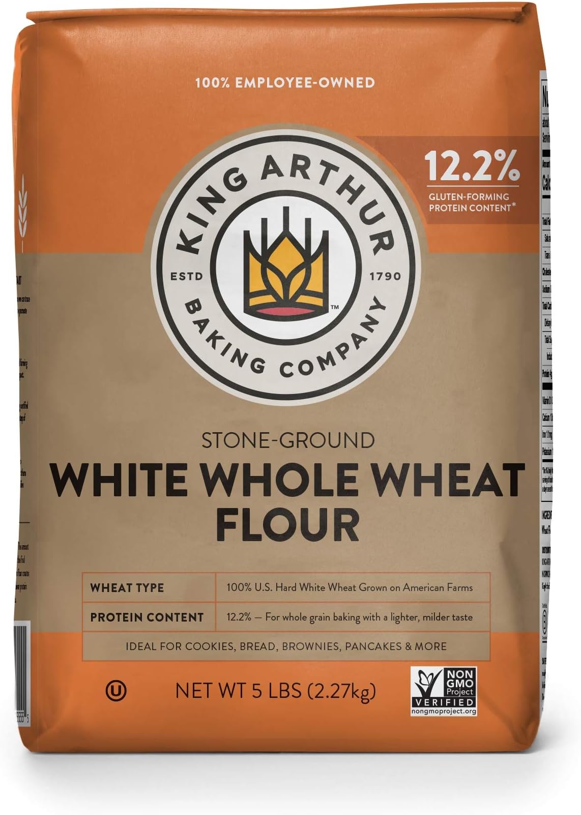 King Arthur, White Whole Wheat Flour, 100 Whole Grain