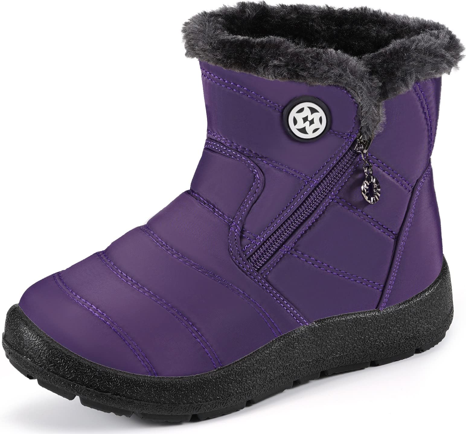 Girl's Boy's Winter Snow Boots Ankle Boots for Kids Boots Warm Fur Anti-Slip