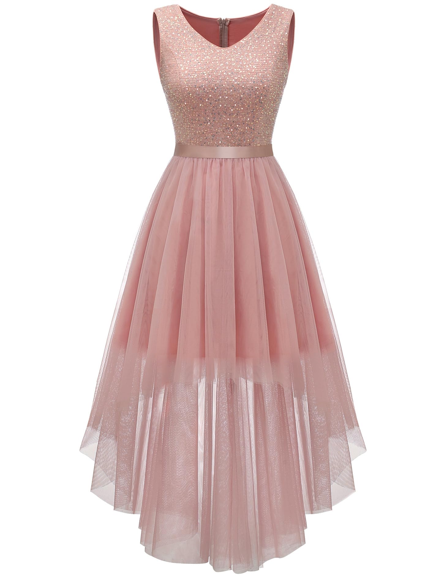 BeryLove Women's Sequin High Low Dress