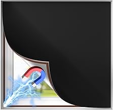 BKSAI 100% Blackout Roller Blind with Magnetic Frame, Window Blackout Magnetic - No Drilling, Can Be Cut to Size, Blackout Fabric, Magnetic Closure (200 x 150 cm)
