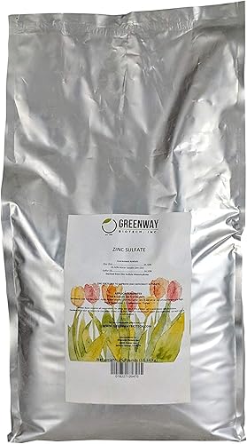 Polvo de sulfato de zinc 35,5% monohidrato más 16,5% de azufre Greenway Biotech Marca 25 libras
