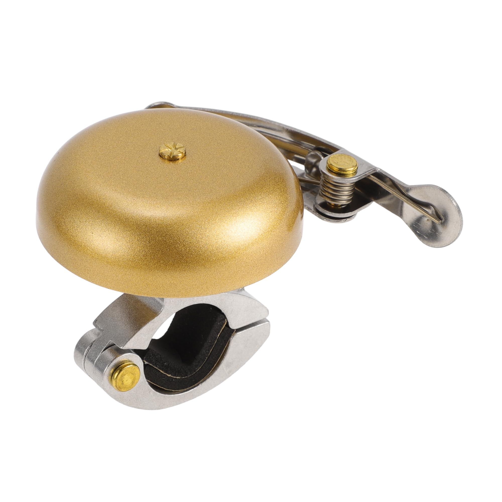 TUCKBOLD Mountain Bike Road Bike Bicycle Trigger Bell 100DB Retro Crisp Ringing Loud Sound Horn Adjustable Cycling Handlebar Bell Gold Tone for Adults Children