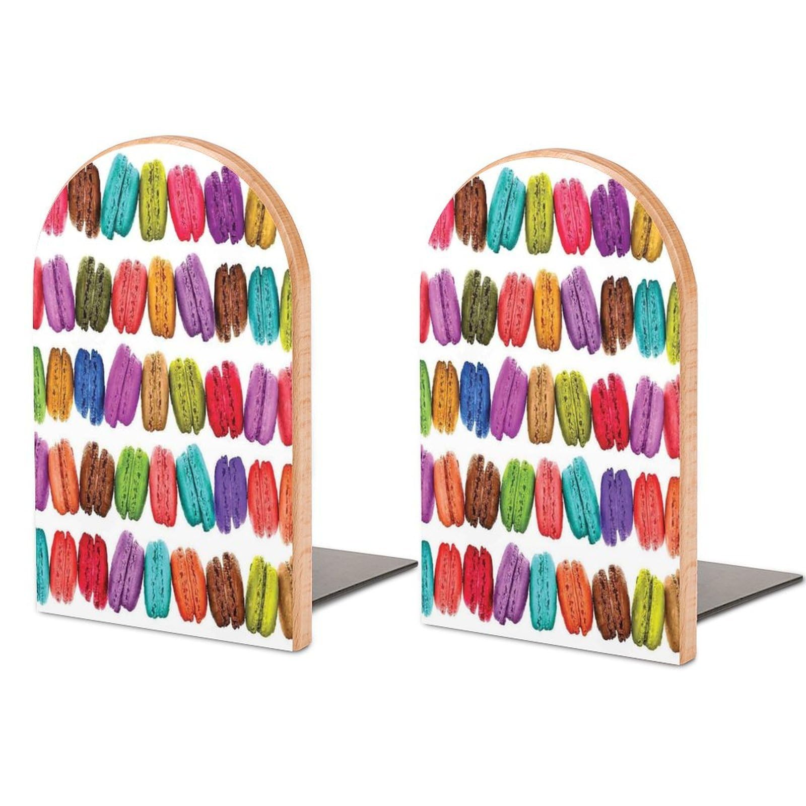 Sujetalibros de macarrón decorativo para estantes modernos y escritorios juveniles ordenados