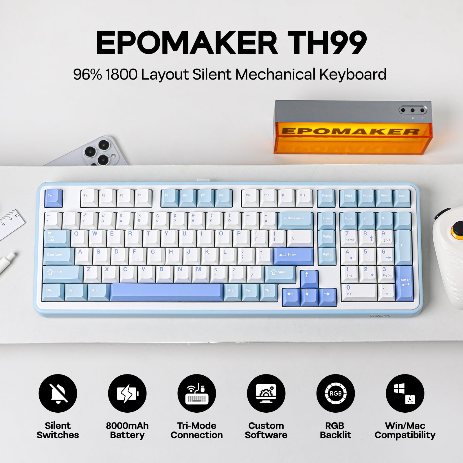 【超美品】 EPOMAKER TH99 ガスケット メカニカル キーボード Amazon.com: EPOMAKER TH99 Tri-Mode Wireless Mechanical