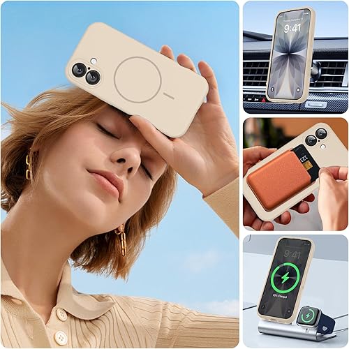 Miniatura 1297 de Miracase - Funda diseñada para iPhone 11 con protector de pantalla, funda de goma de silicona líquida, protección total contra caídas y a prueba