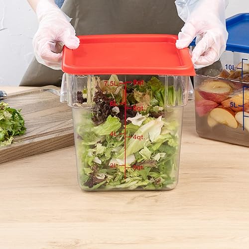 Miniatura 5 de Restaurantware -Solo tapa Met Lux - Tapa para contenedor de almacenamiento de alimentos, paquete de 1 cubierta cuadrada para contenedor de marinado