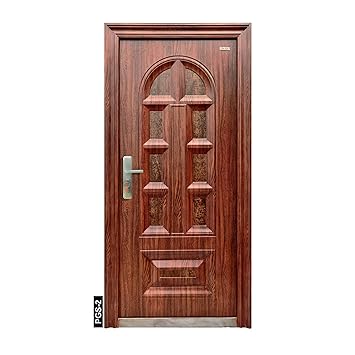 PrimeGold Doors Designer Steel Door for Home | Weather Proof Doors for Offices | Smart Doors for Hotel (Right-Side Handel_Brown_38x81x3)