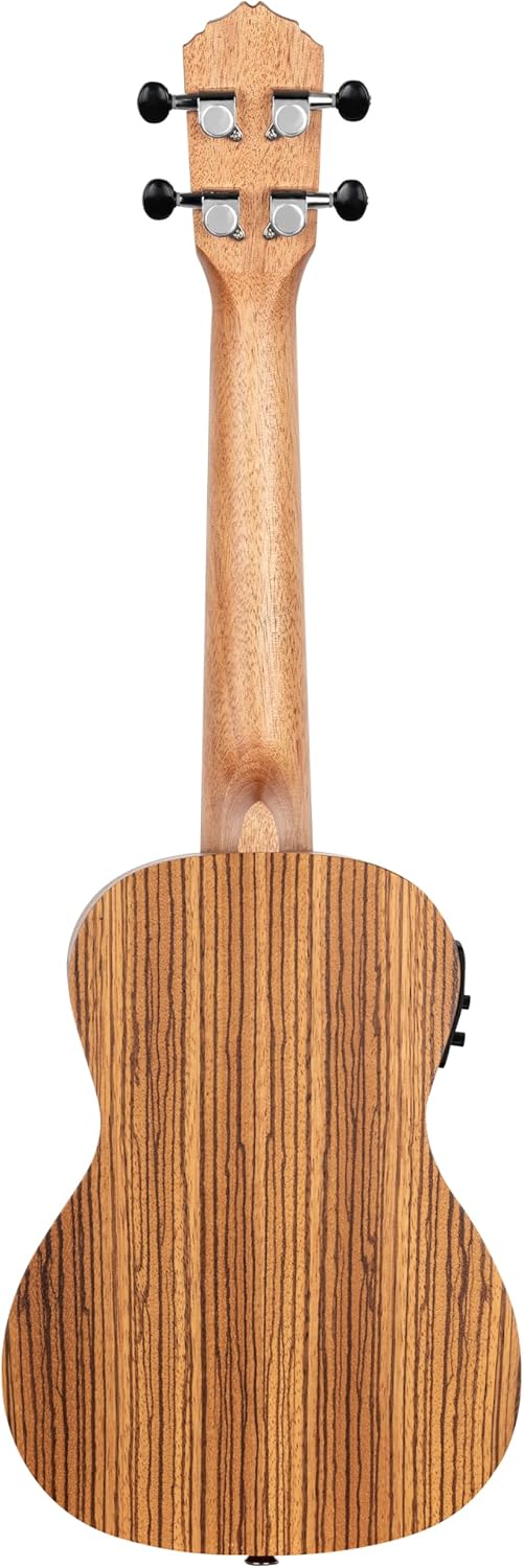 Ortega Guitars, 4-String Timber Series Concert Acoustic-Electric Ukulele w/Bag, Right (RFU11ZE)