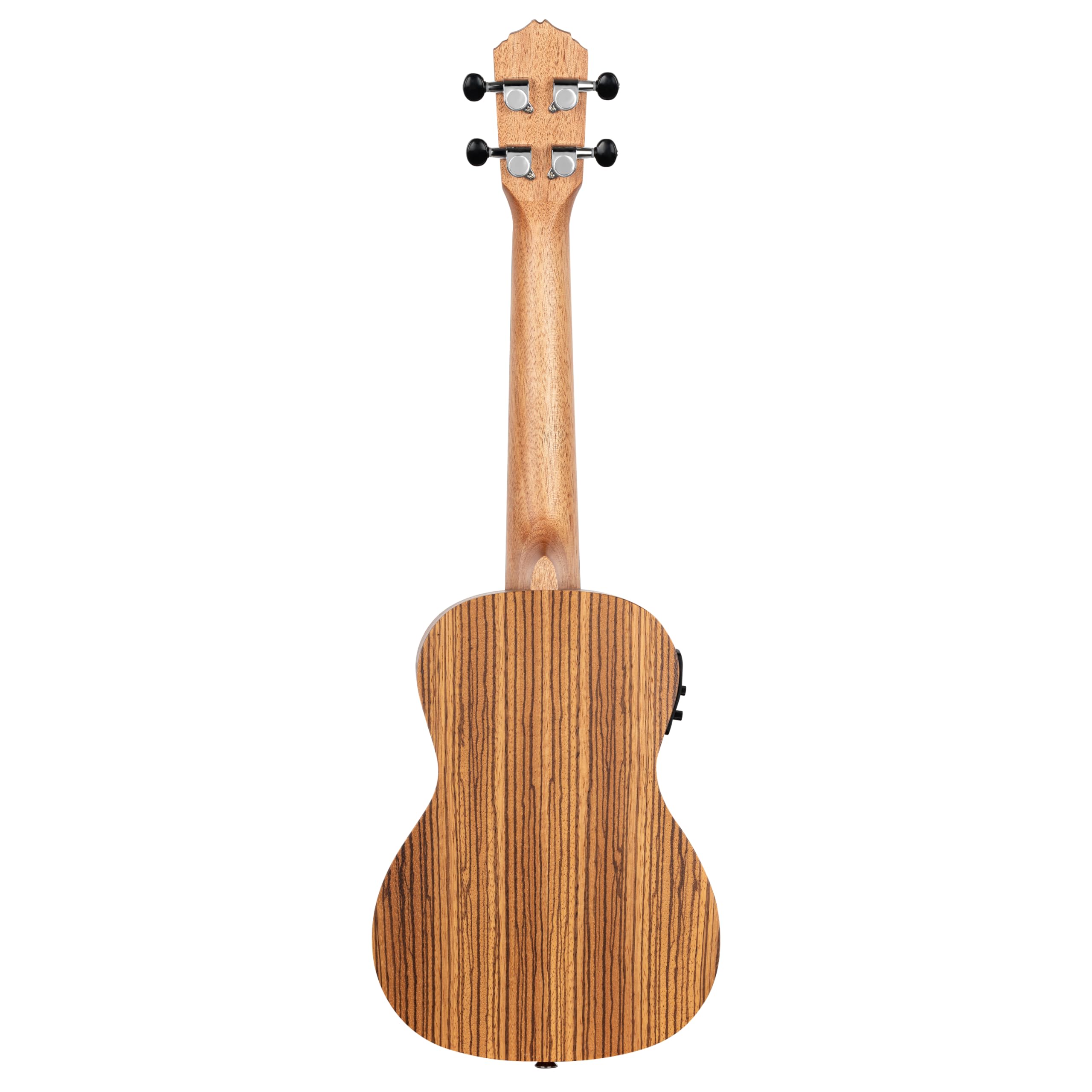 Ortega Guitars Konzert Ukulele Elektro-Akustisch – Timber Series – Inklusive Gigbag – Zebrano, Natur (RFU11ZE)