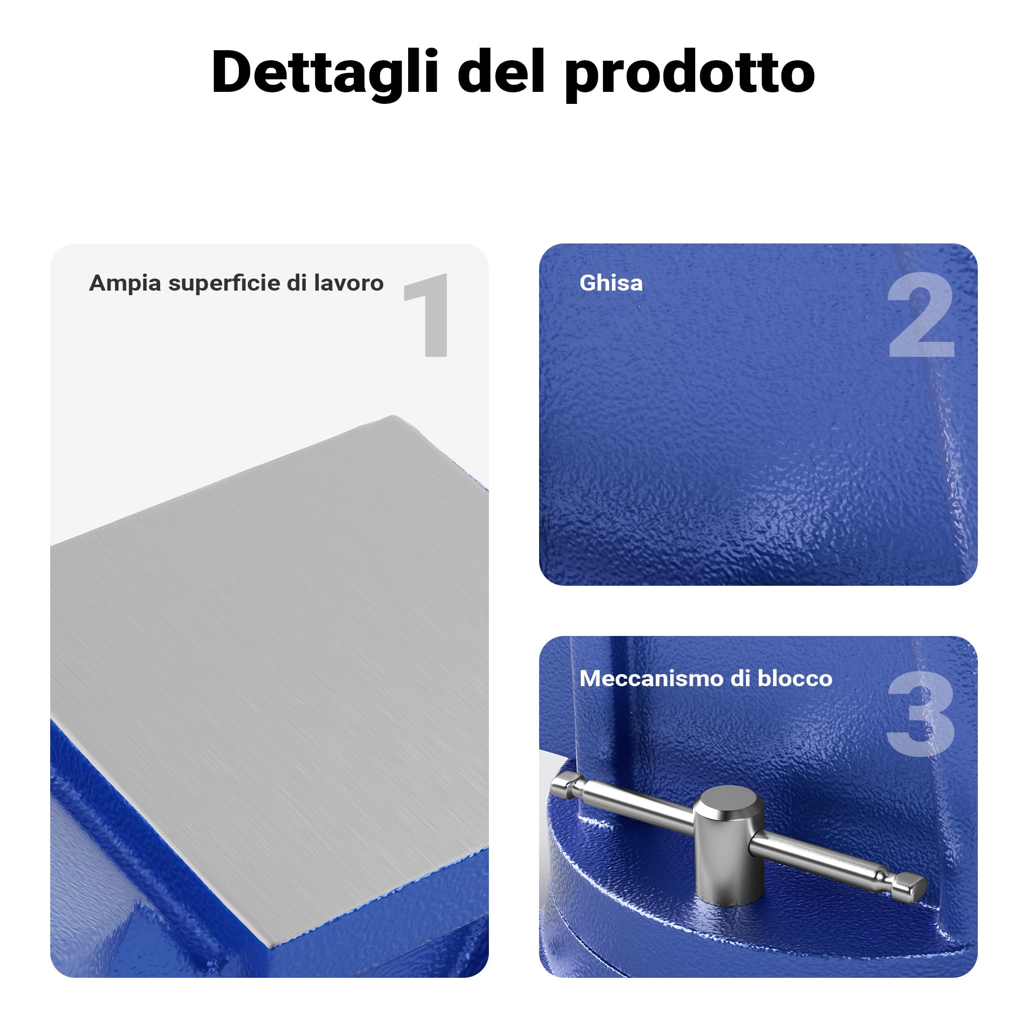 Morsa da banco Light Duty 100mm con incudine e ganascia di serraggio per sollecitazioni leggere
