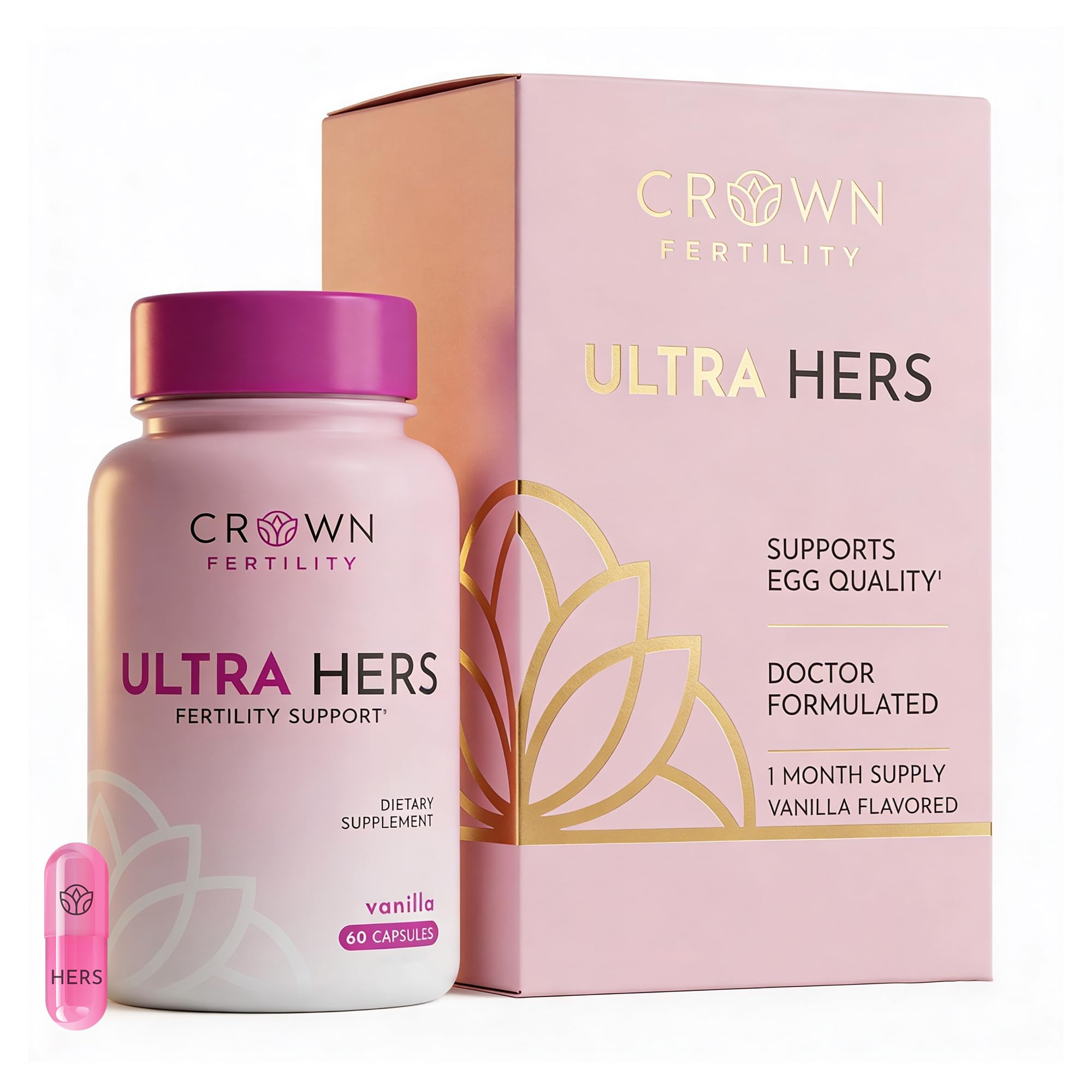 Ultra Hers Fertility Supplements for Women, 30-Day Supply