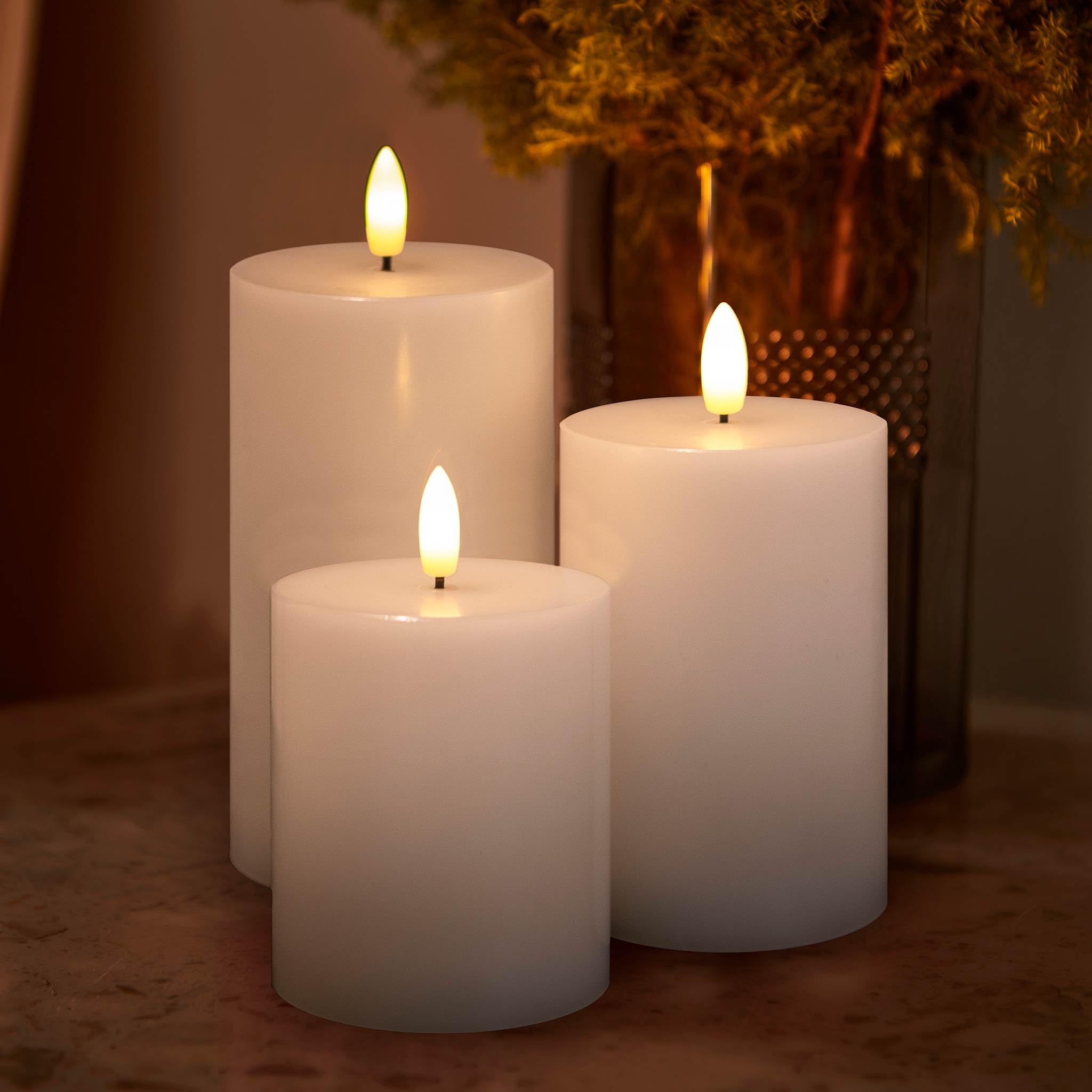 Lumière de bougie Bougies de cire blanche Lumière d'arrière-plan