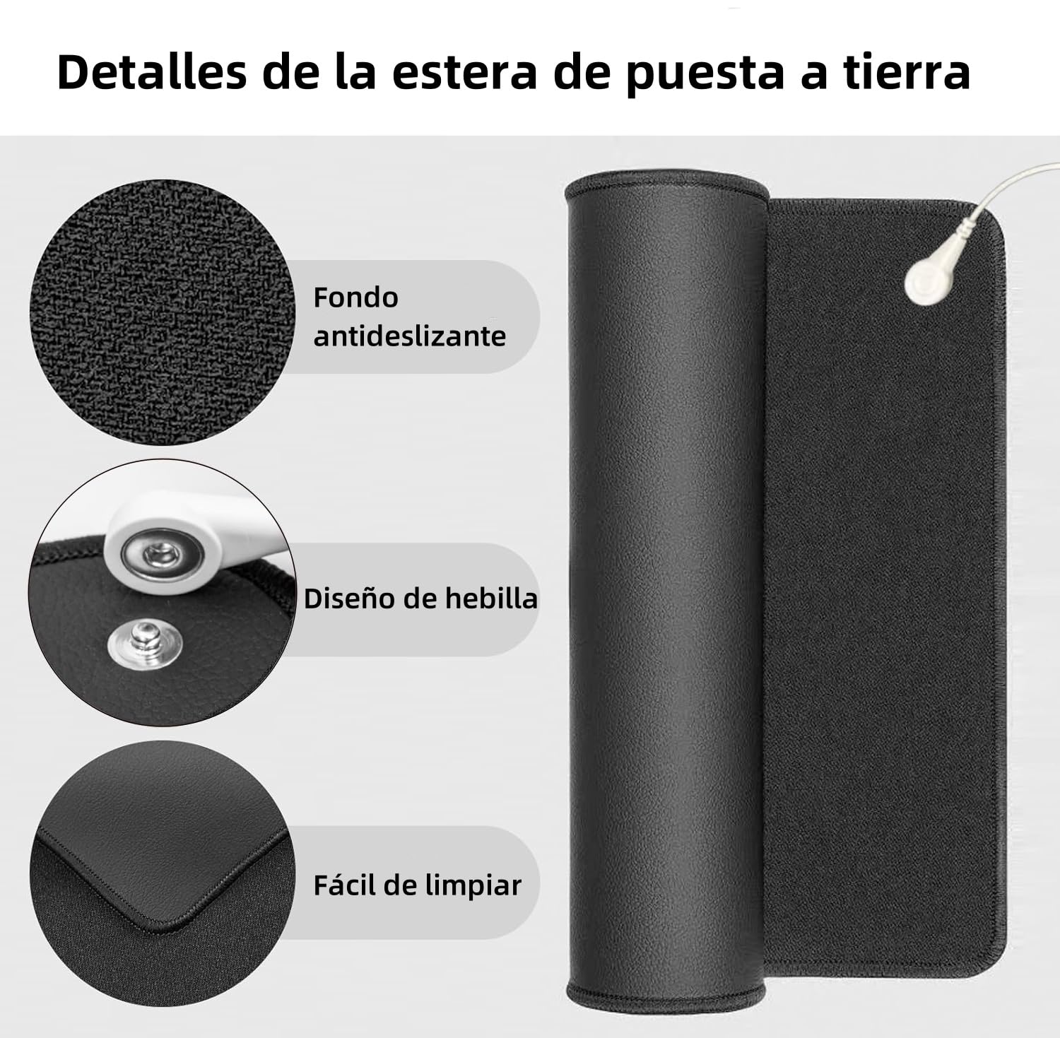 Alfombrilla de Conexión a Tierra, Esterilla de Tierra con Cable, Disfruta del Efecto de Conexión a Tierra en Interiores,Mejorar el Sueño y Aliviar el Estrés 15 x 23",Suela de Goma Antideslizante
