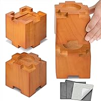 Vista 10 de Elevadores de madera de 3.5 pulgadas con almohadilla de goma antideslizante, elevadores de muebles resistentes y seguros, elevadores de cama paquete