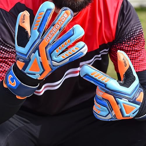 Miniatura 2 de Renegade GK Fury - Guantes de portero de alto rendimiento, protección antimicrobiana (tallas 6-11, 7 estilos, nivel 4), protectores de dedo Pro-Tek