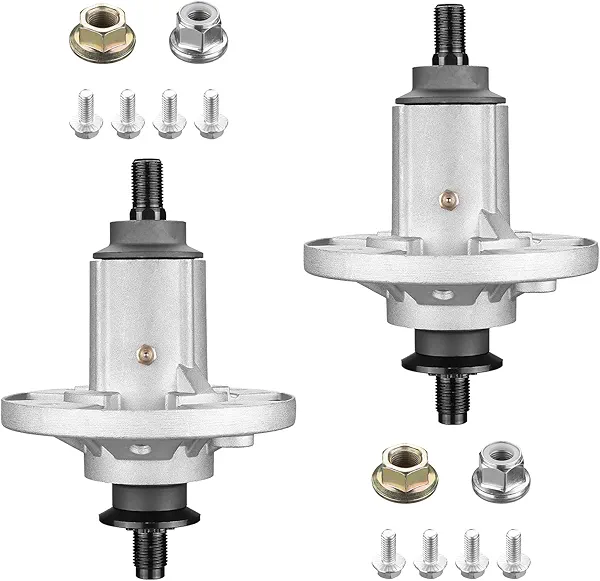 Fourtry GY20454 Spindle Fit for John Deere Mower - Spindle Assembly Fit for John Deere LA135 LA115 LA125 LA105 LA130 D140 D130 D105 D110 L110 X110 42" 48" Lawn Mower Tractor, Replace GY20962, 2 Pack