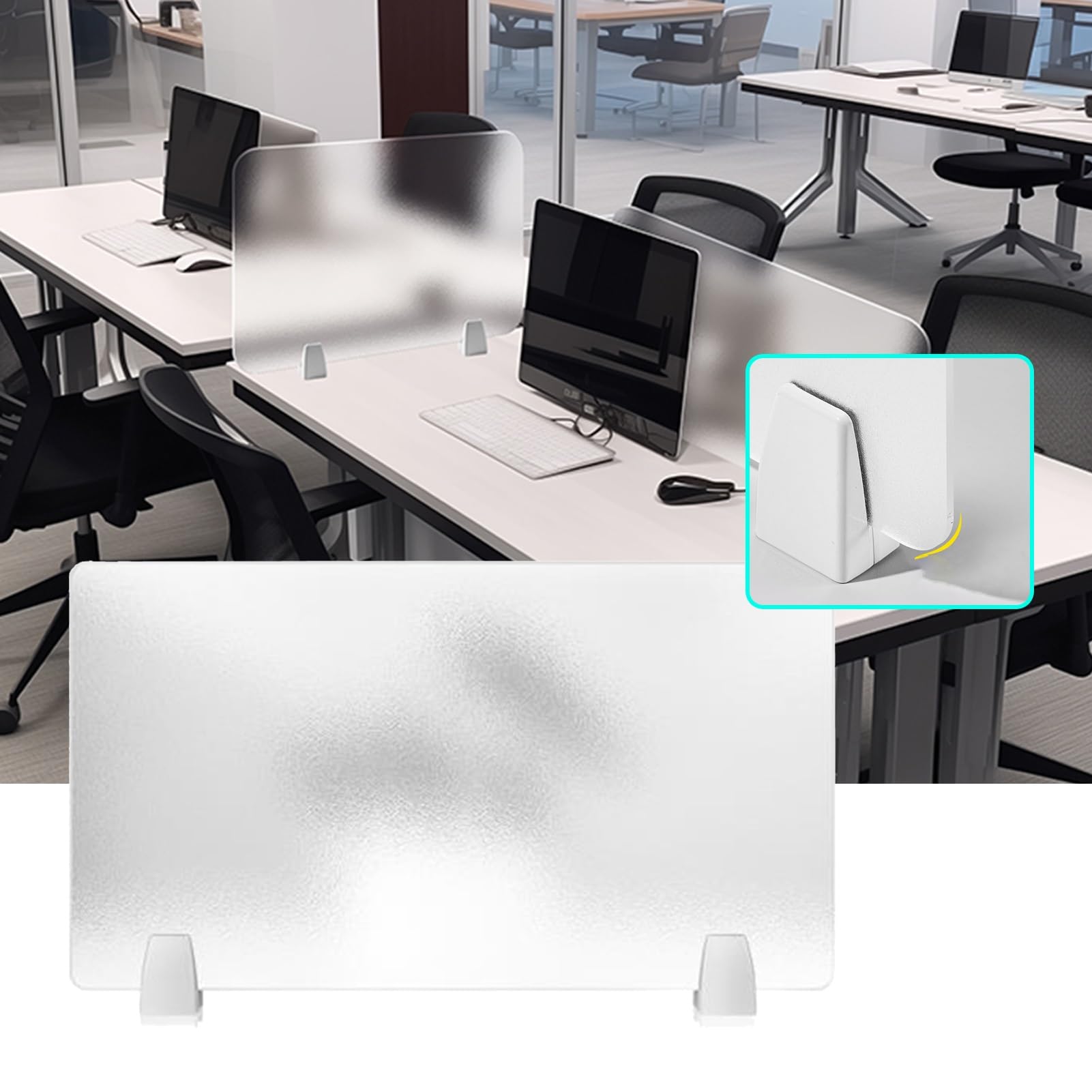 LWJSOCP Acoustic Desktop Divider Privacy Panel Freestanding Partition for Office and Student Test Acrylic Soundproof and Visual Distraction Customizable Panel (120x40cm)