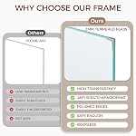 18x24 Post Frames, Solid Oak Wood Picture Frames, 18 x 24 Wood Picture Frame Wall Mounted, Tempered Glass, 18x24 Frame Matted to 16x20