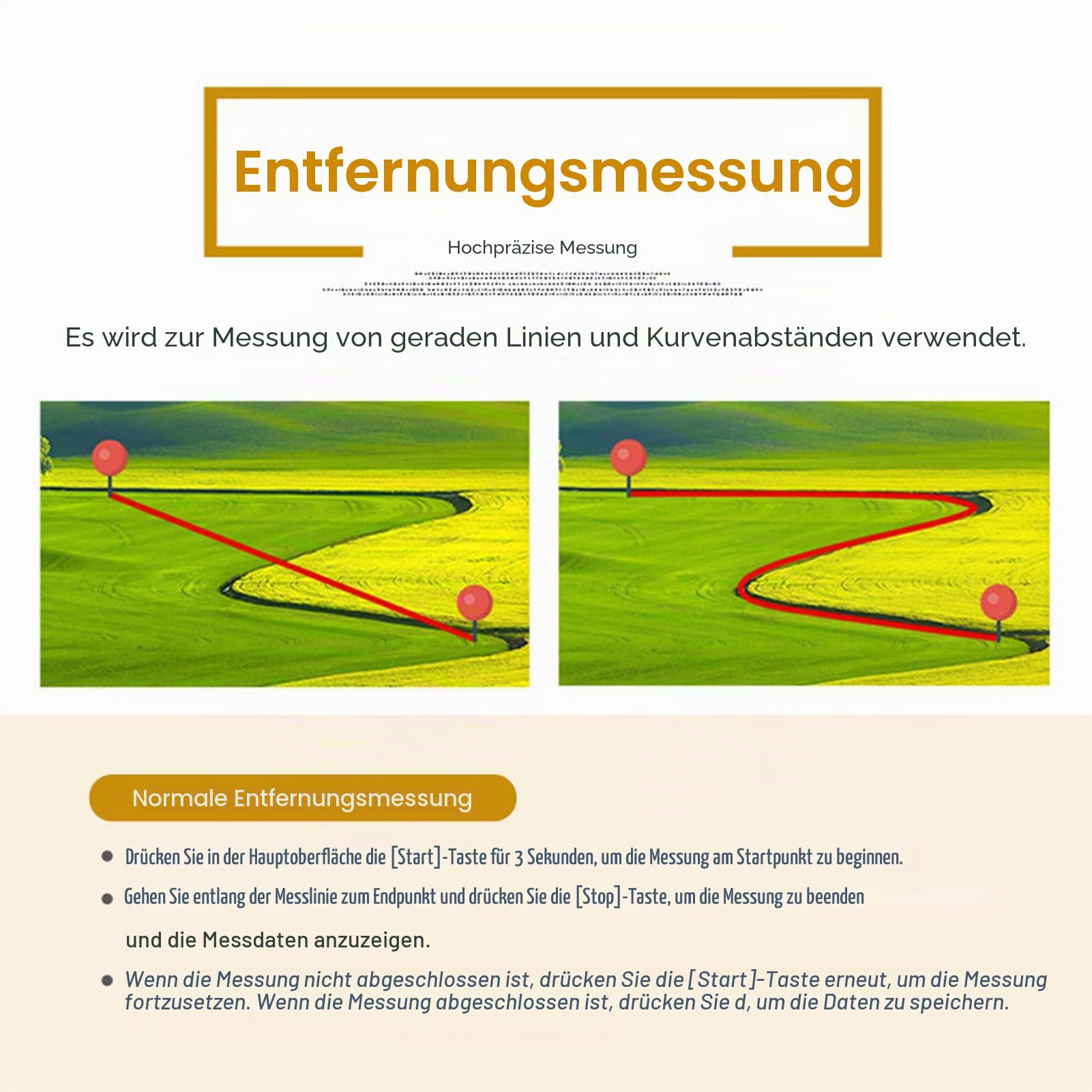 Landvermessungsmessgerät Tragbares GPS-Landflächenmessgerät Landvermessungsmessgerät