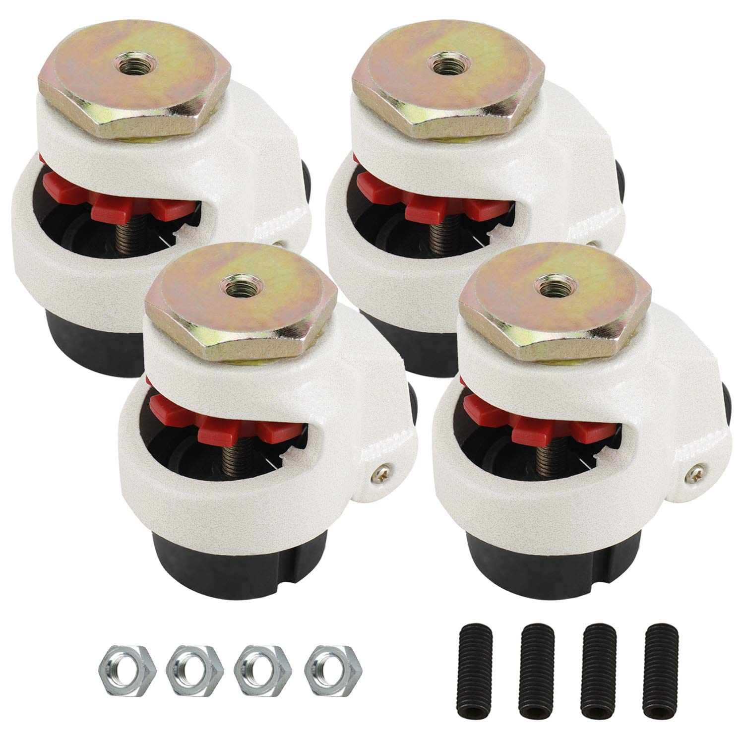 Homend 4 Pack Leveling Casters GD40S Stem Mounted Leveling Caster