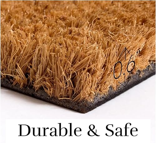 Miniatura 6 de Divertido tapete de fibra de coco con texto en inglés «Don't Let The Cats Out or The Cops In» Welcome Front Porch Decor Doormat for the Entry Way