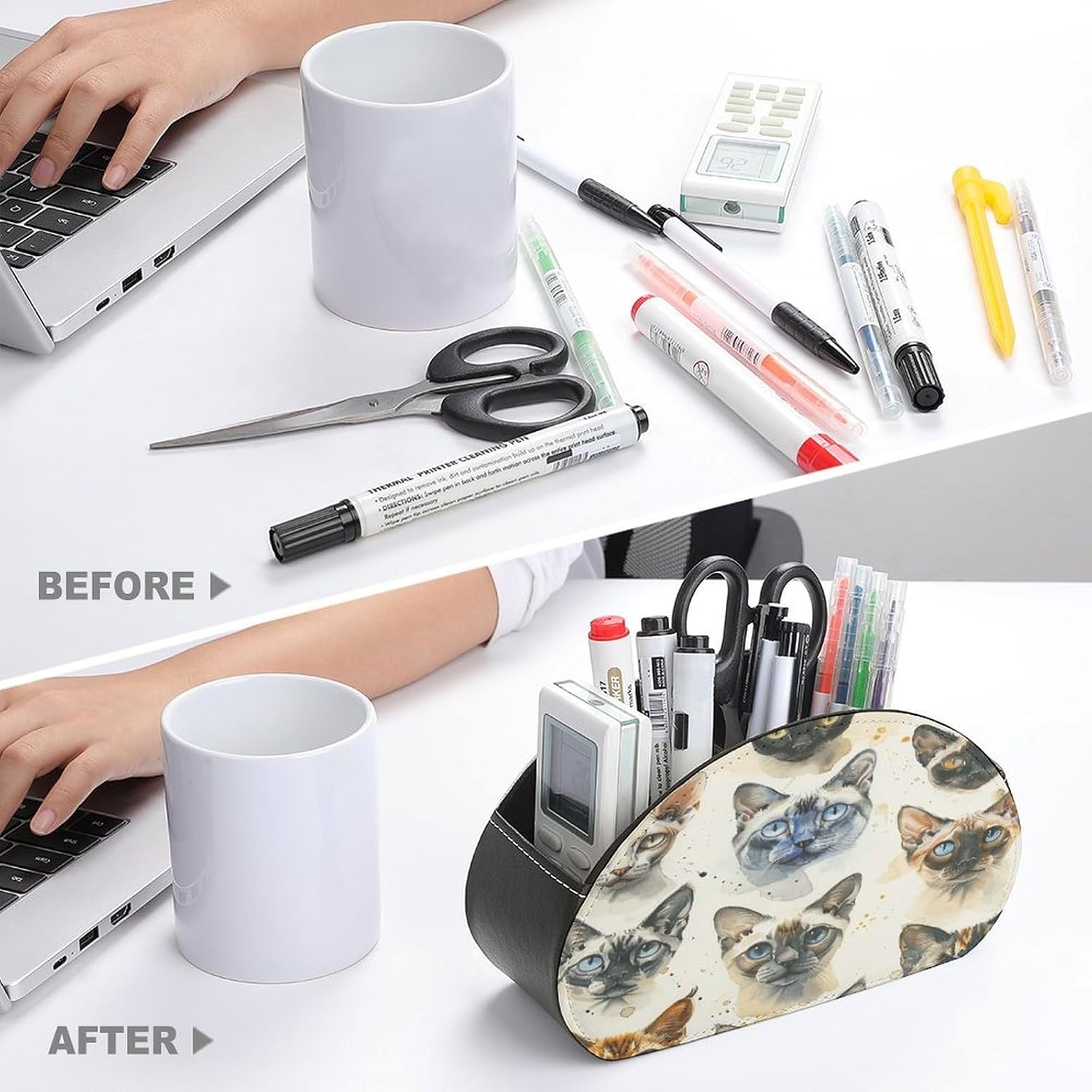 Various Cat Remote Control Holder with 5 Compartments image 3