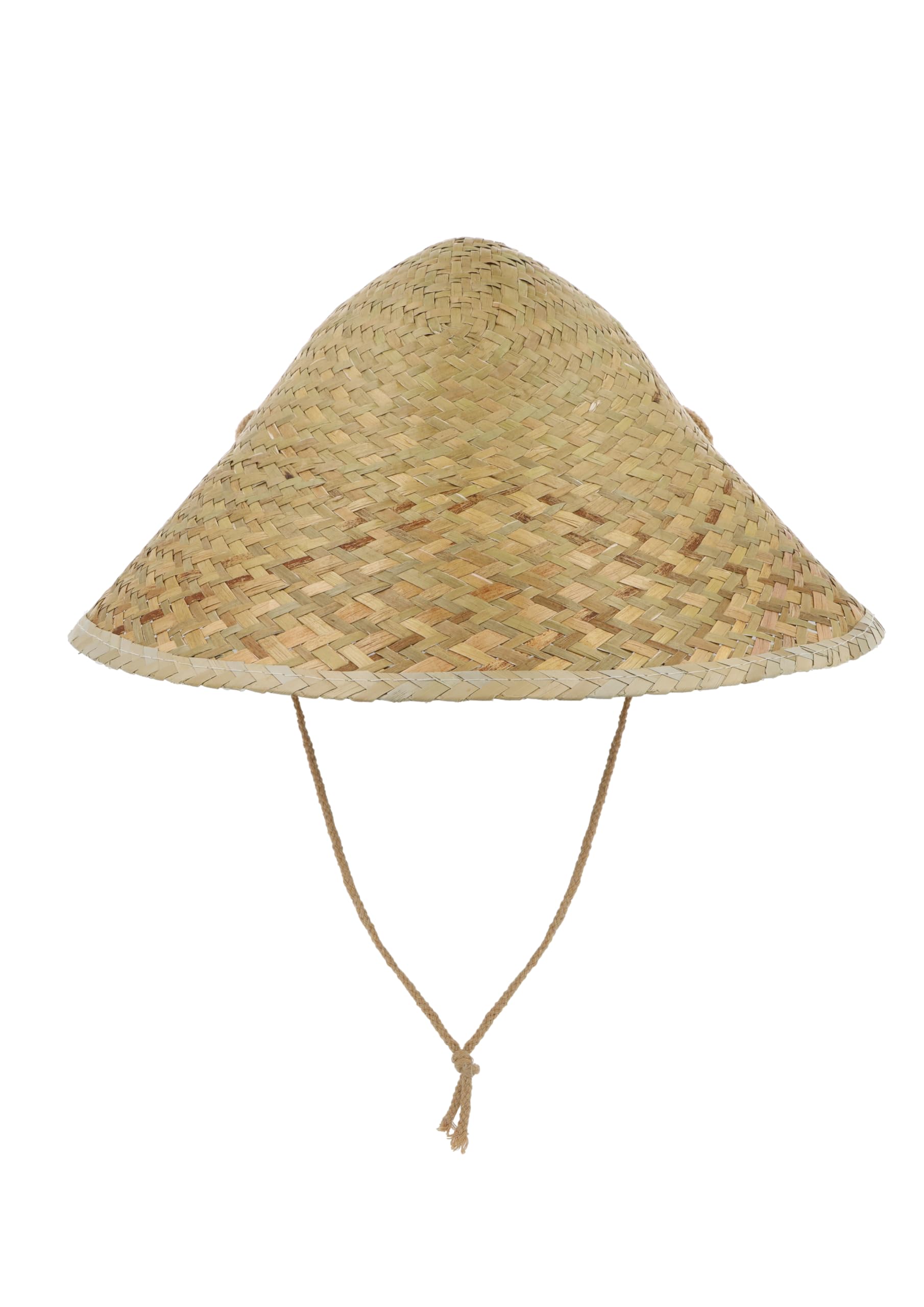 HENBRANDT 3 x Adult Asian Conical Straw Hats - Traditional Oriental Style Sun Protection Fancy Dress Costume Accessory for Festivals Parties Cultural Events Theme Celebrations