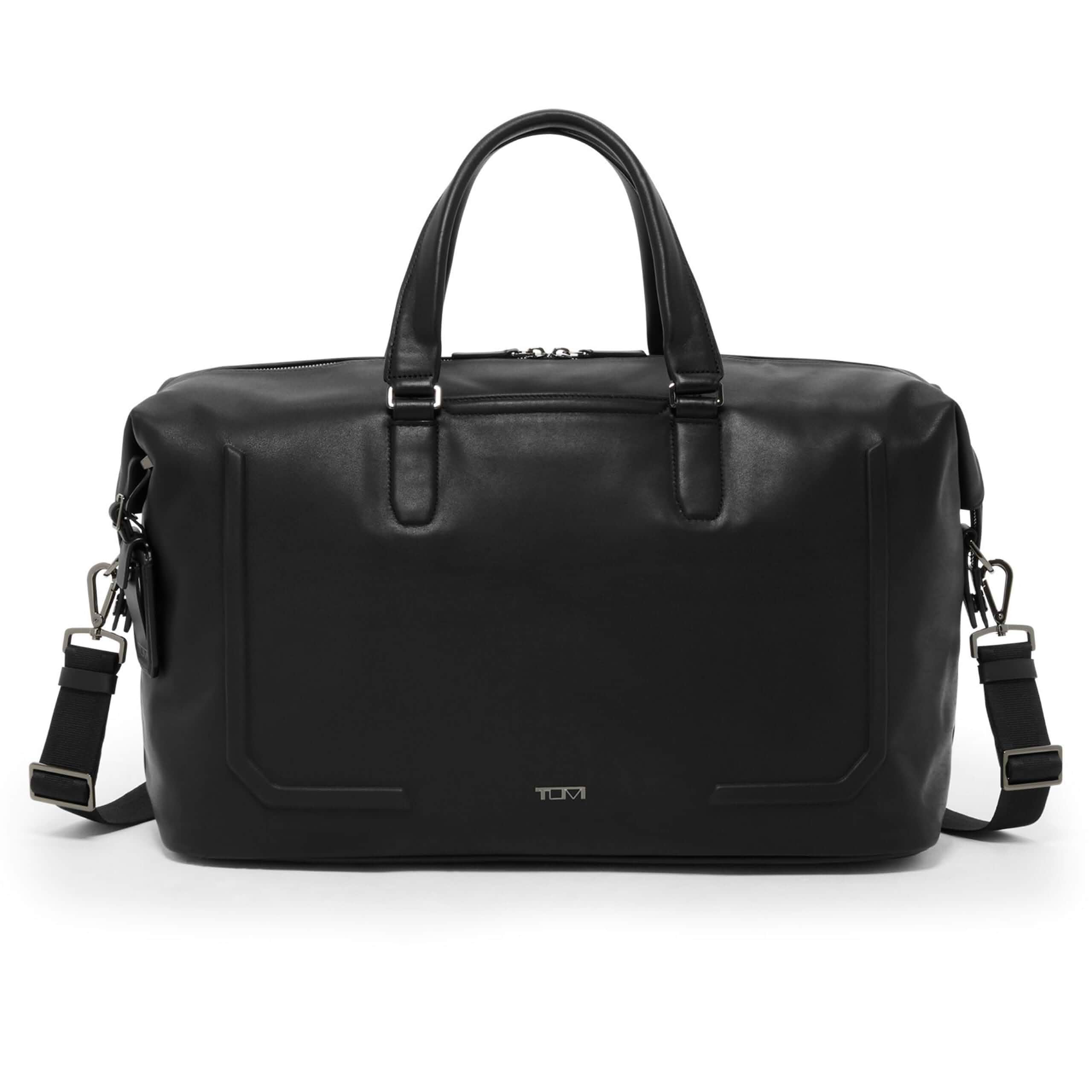 TUMI Harrison Nelson Duffel, 11.0" X 20.5" X 8.5", Black Bombe Men's Business & Travel Bag, Spacious Interior, 11.0" X 20.5" X 8.5", FXT Ballistic Nylon, Laptop Compartment, TUMI Tracer