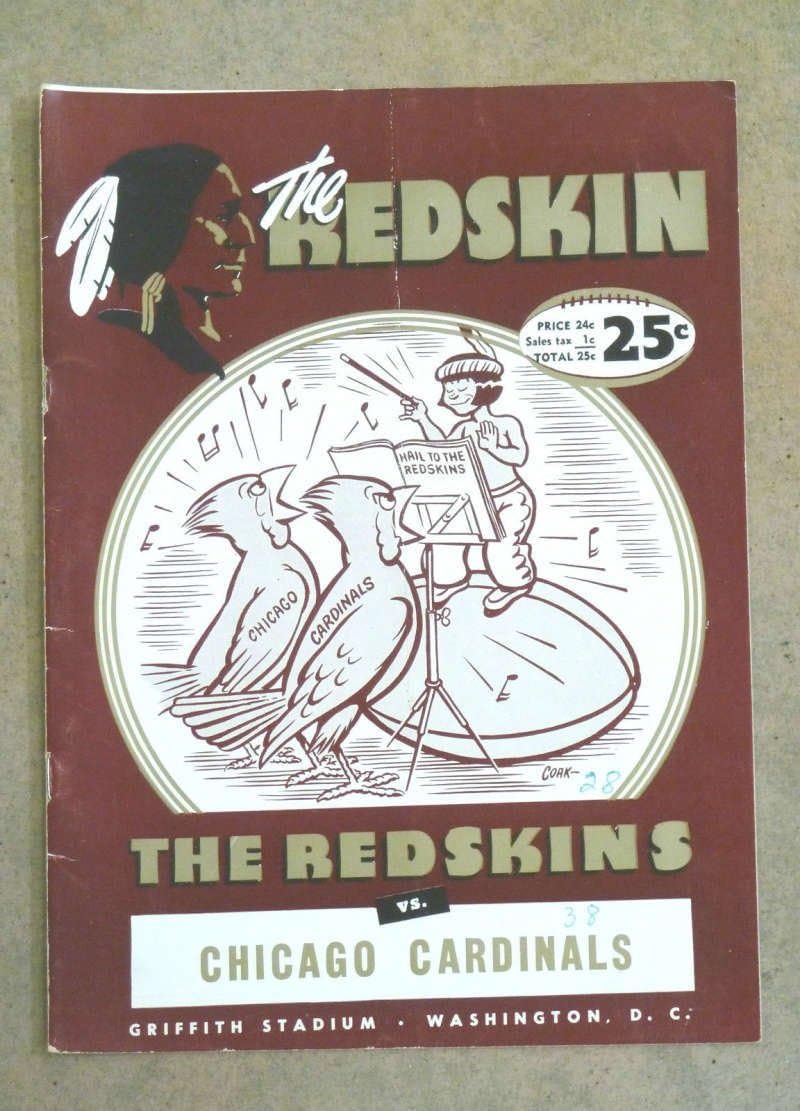 NFL FOOTBALL PROGRAM - CHICAGO CARDINALS WASHINGTON - 1950