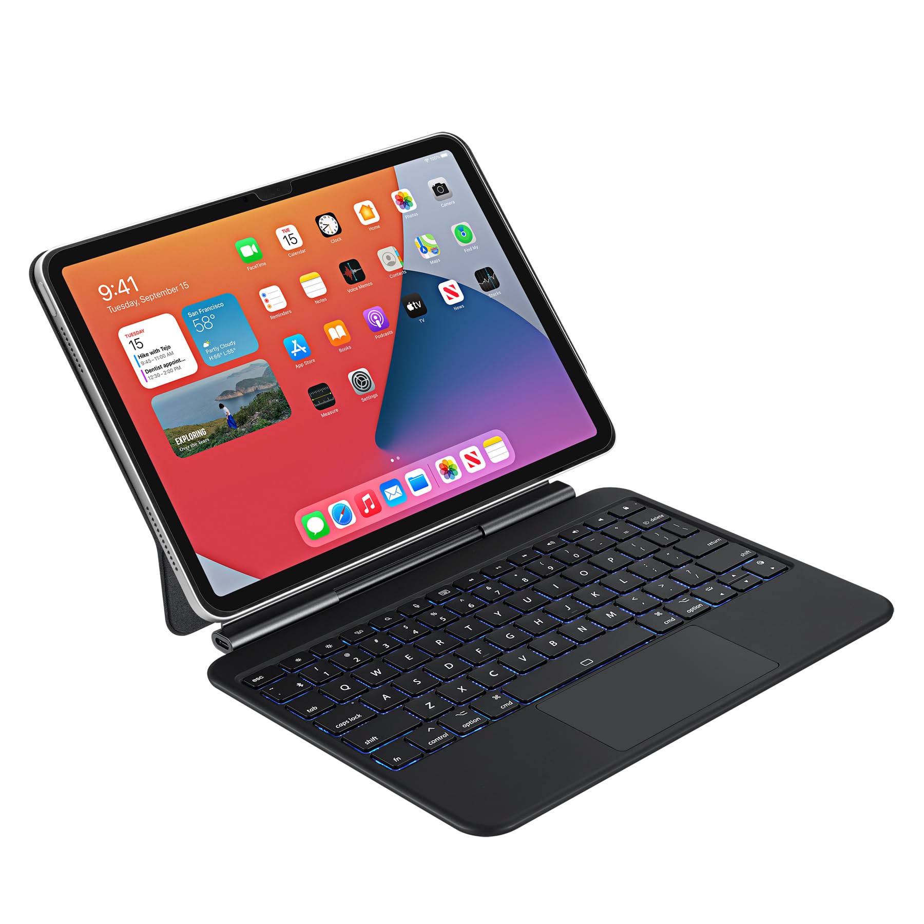 Amazon.com: Adesso WKB-7050 Bluetooth Keyboard Case for iPad Pro