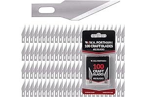 WA Portman 100 Pack Hobby Blades, Compatible with Most Craft Knife or Finger Blade Handles