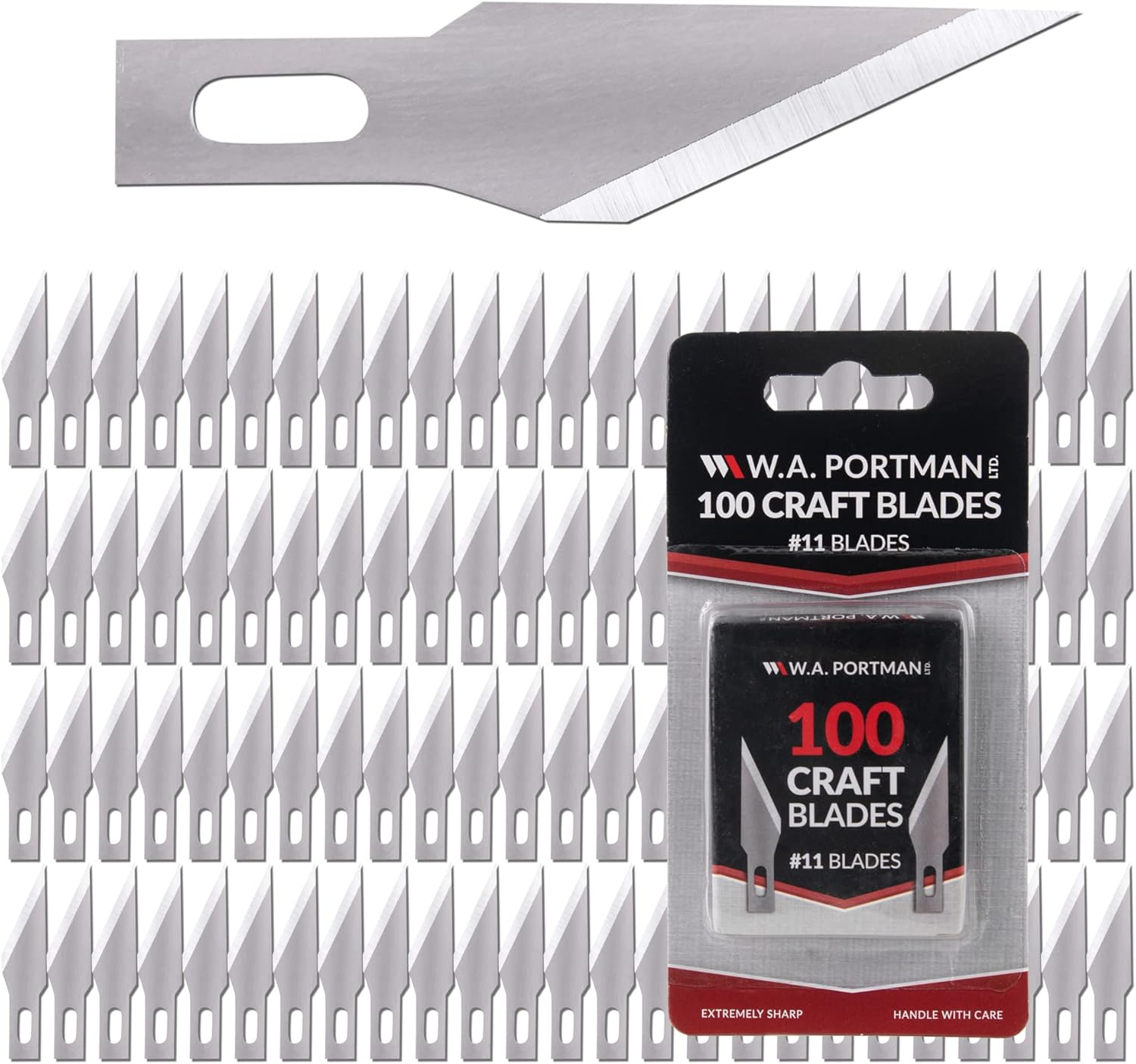 WA Portman 100 Hobby Knife Blades 100 Count Knife Blade Refill Pack