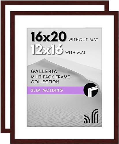 Vista 565 de Americanflat Portarretratos de 8 x 12 pulgadas con plexiglás pulido, juego de 2 portarretratos de 6 x 8 pulgadas con paspartú o para fotos de 8 x 12