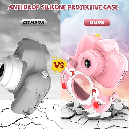 Miniatura 4 de Cámara selfie para niños, regalos de cumpleaños de Navidad para niños y niñas de 3 a 12 años, 1080P HD 32MP cámaras de video digitales para niños