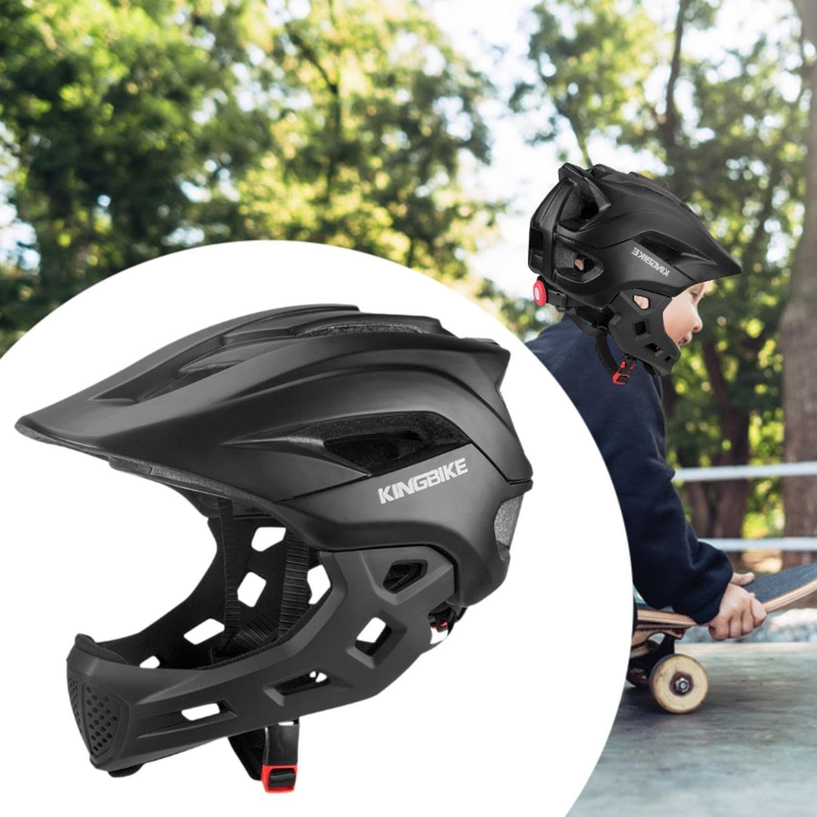 Casque Intégral pour Vélo Enfant, Idéal pour Le Skateboard, Le Roller et Le Vélo de Route.