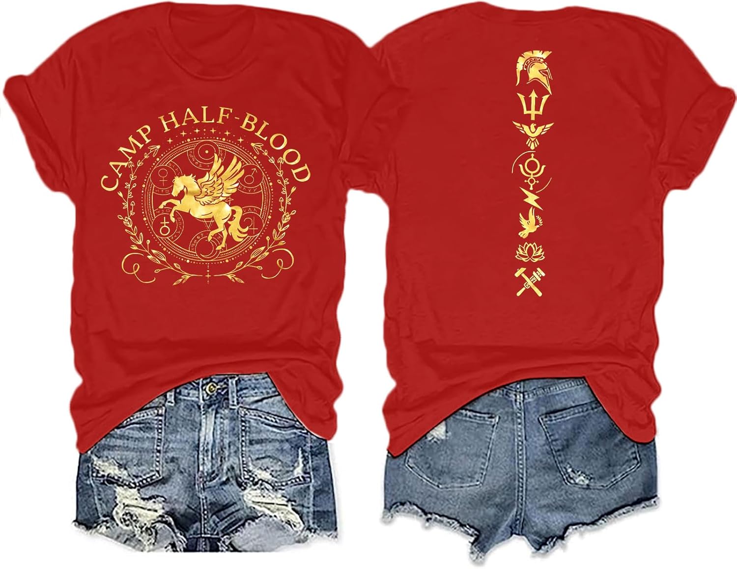 Camp Half Blood Shirts Women Greek Mythology Shirt Percy T-Shirt Vintage Book Lovers Gift Tee Tops
