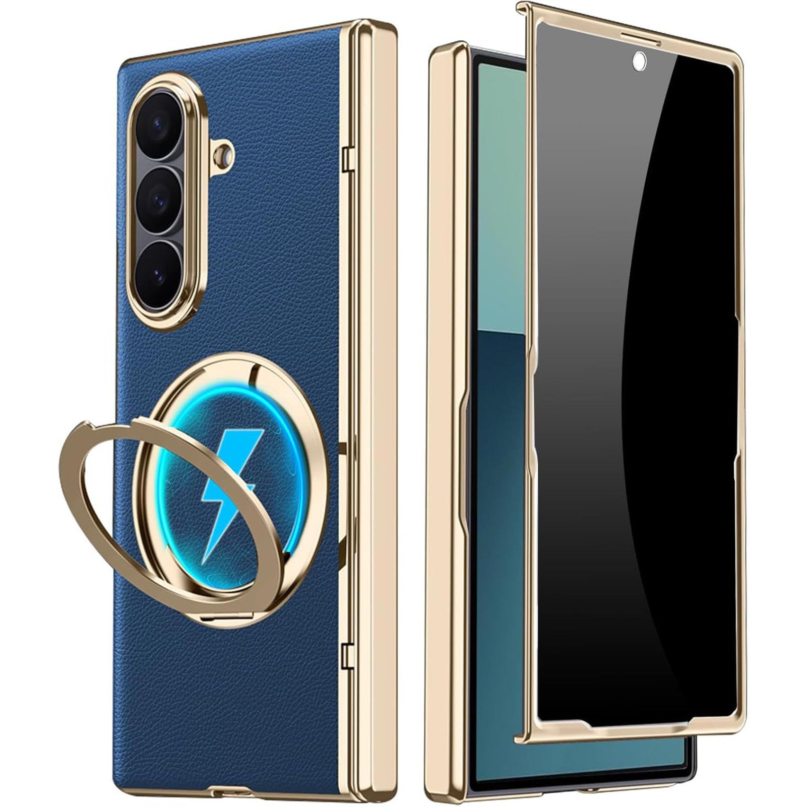 Skórzane etui do Samsung Galaxy Z Fold 8 Ultra, ochrona przed wzrokiem