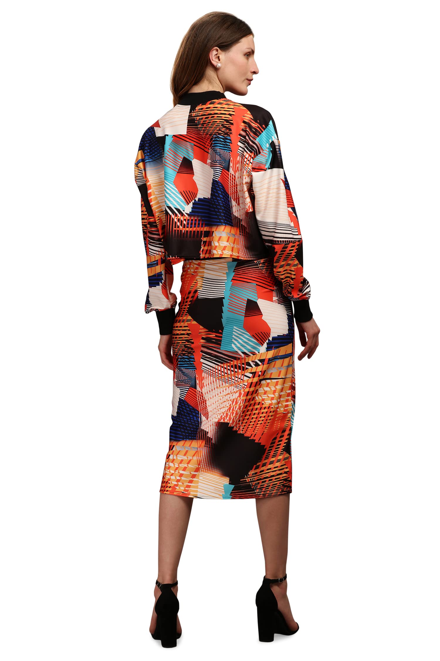 Purvaja Women's Polyester Blend Cocktail Midi Dress (Maxi-031-Vibrant-S_Orange