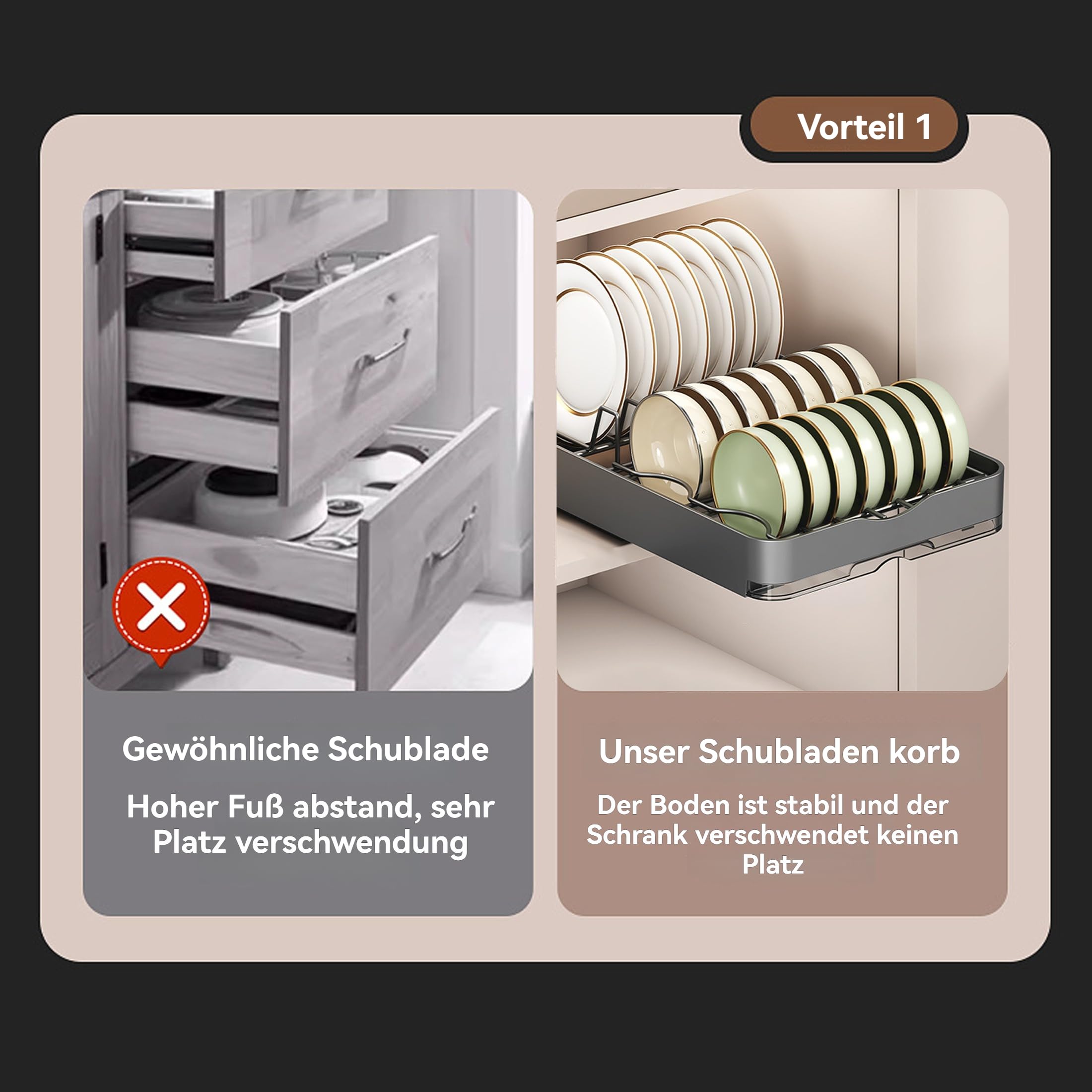 Abtropfgestell Geschirr, Geschirrabtropfgestell Edelstahl, Herausziehen Geschirrständer mit Abtropffläche, amultifunktional Geschirr Abtropfgestel mit Selbstklebender Nano-Folie, 29,5×5,5×45,5cm(R01)