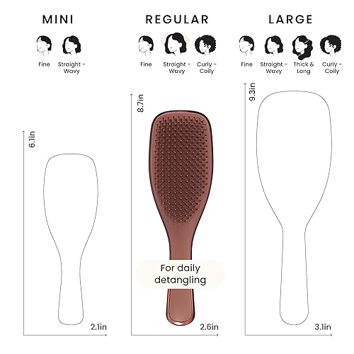 Miniatura 7 de Cepillo Desenredante Tangle Teezer Chrome Ultimate para Cabello Húmedo y Seco, Elimina Nudos y Reduce la Rotura para Tipos de Cabello Liso a Rizado,