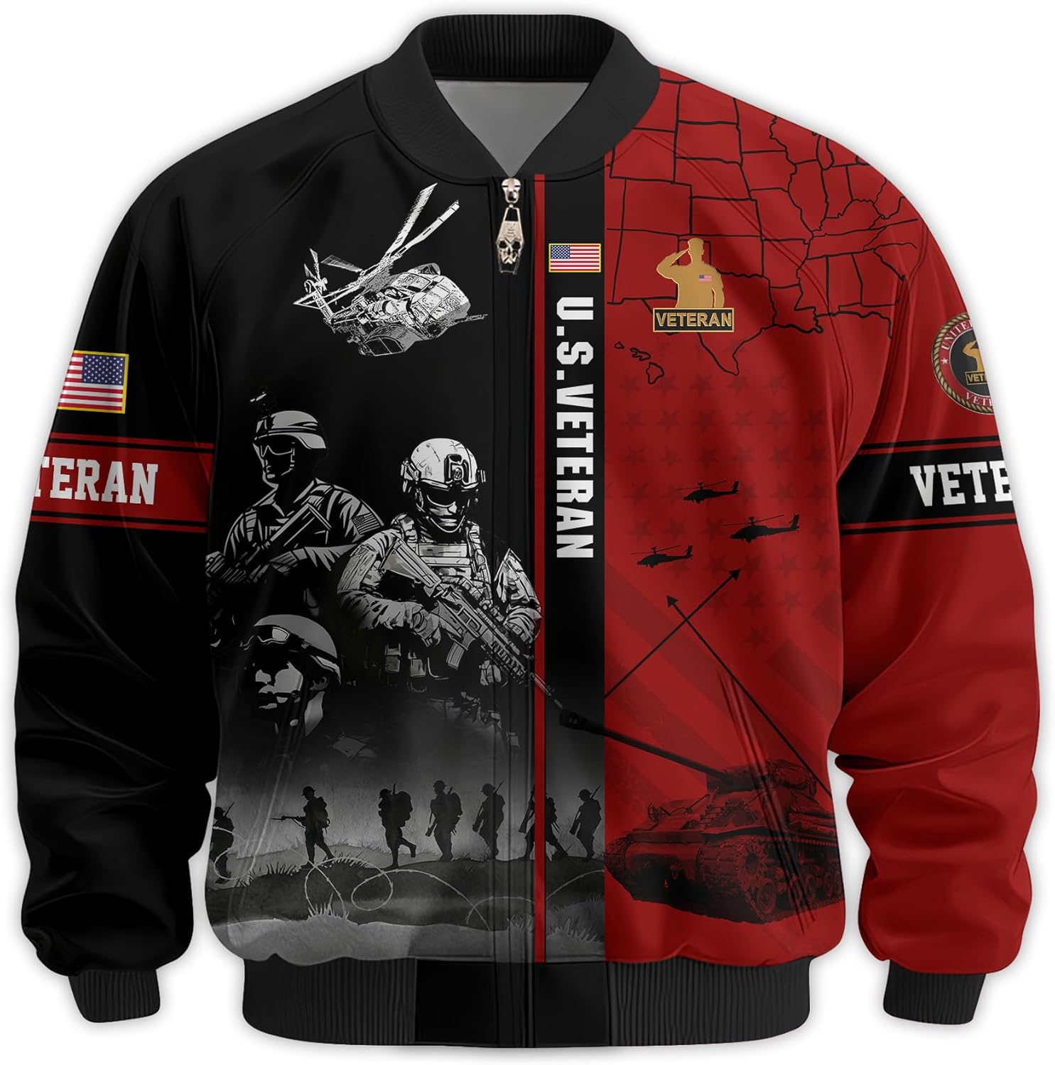 Veterans Jackets - Versatile Mens Outdoor Military Jacket, Patriotic Gift for Men Veterans