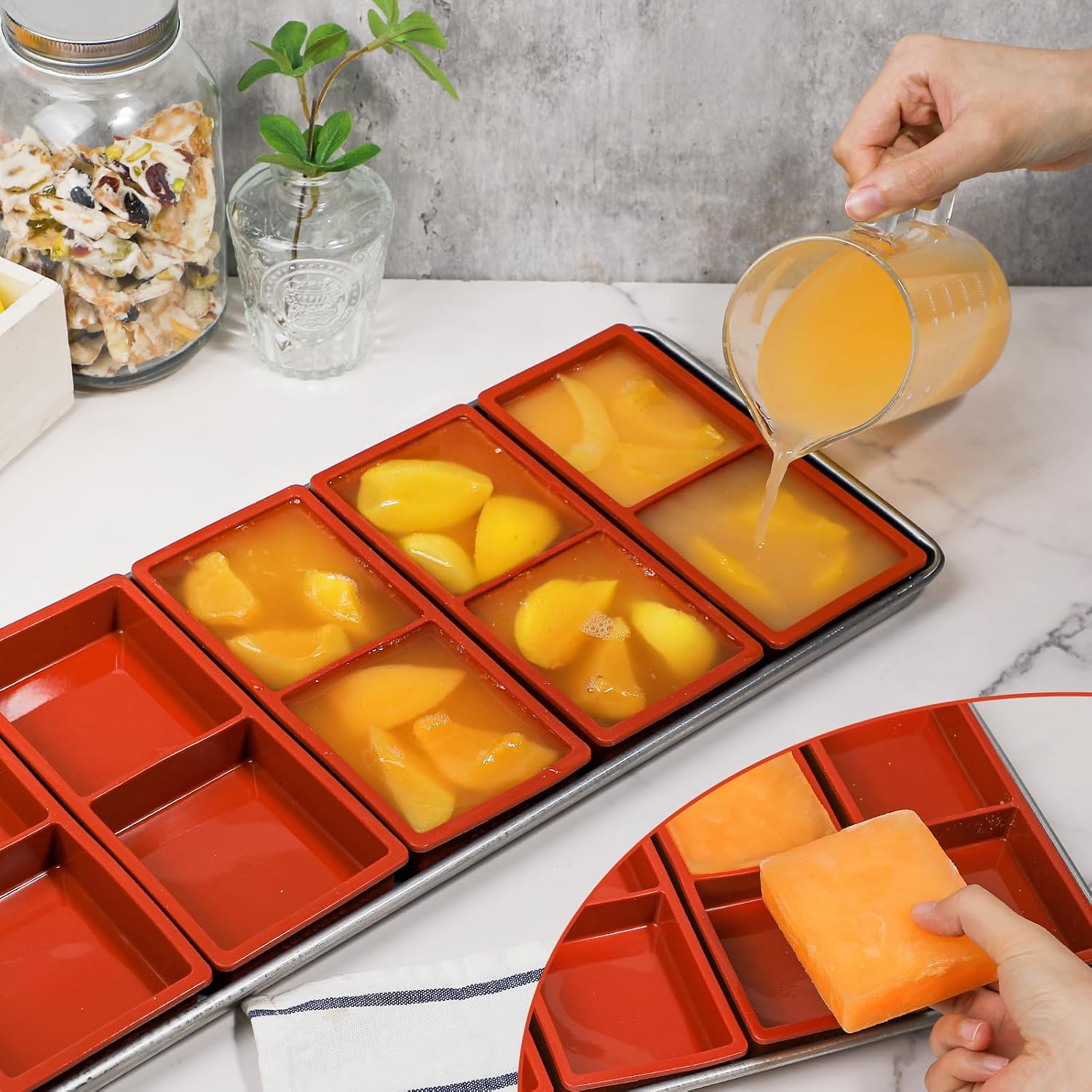 Webake Silicone Tray Dividers for Harvest Right Freeze Dryer Set of 5, Fit Medium and Small Trays, Silicone Molds for Harvest Right Freeze Dryer Accessories image 3