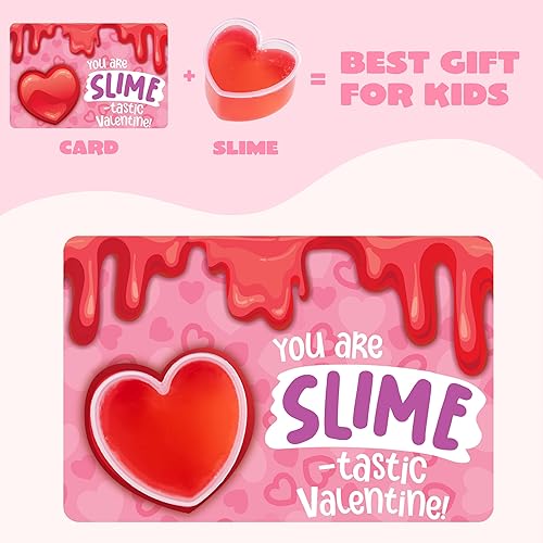 Miniatura 8 de Slime para el día de San Valentín con tarjetas (San Valentín), 30 paquetes