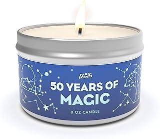 Park Scents 50 Years of Magic Candle - Beautiful Smell Used at Most Hotels Celebrating Disney 50th Anniversary - Super Accurate - Handmade in The USA - Vegan and Cruelty-Free | 8 oz. Tin