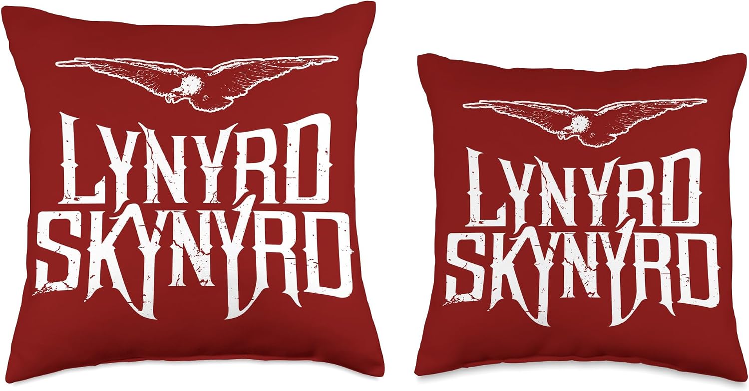Lynyrd Skynyrd Koozie Logo Free Bird Classic Rock Retro 70s Throw Pillow