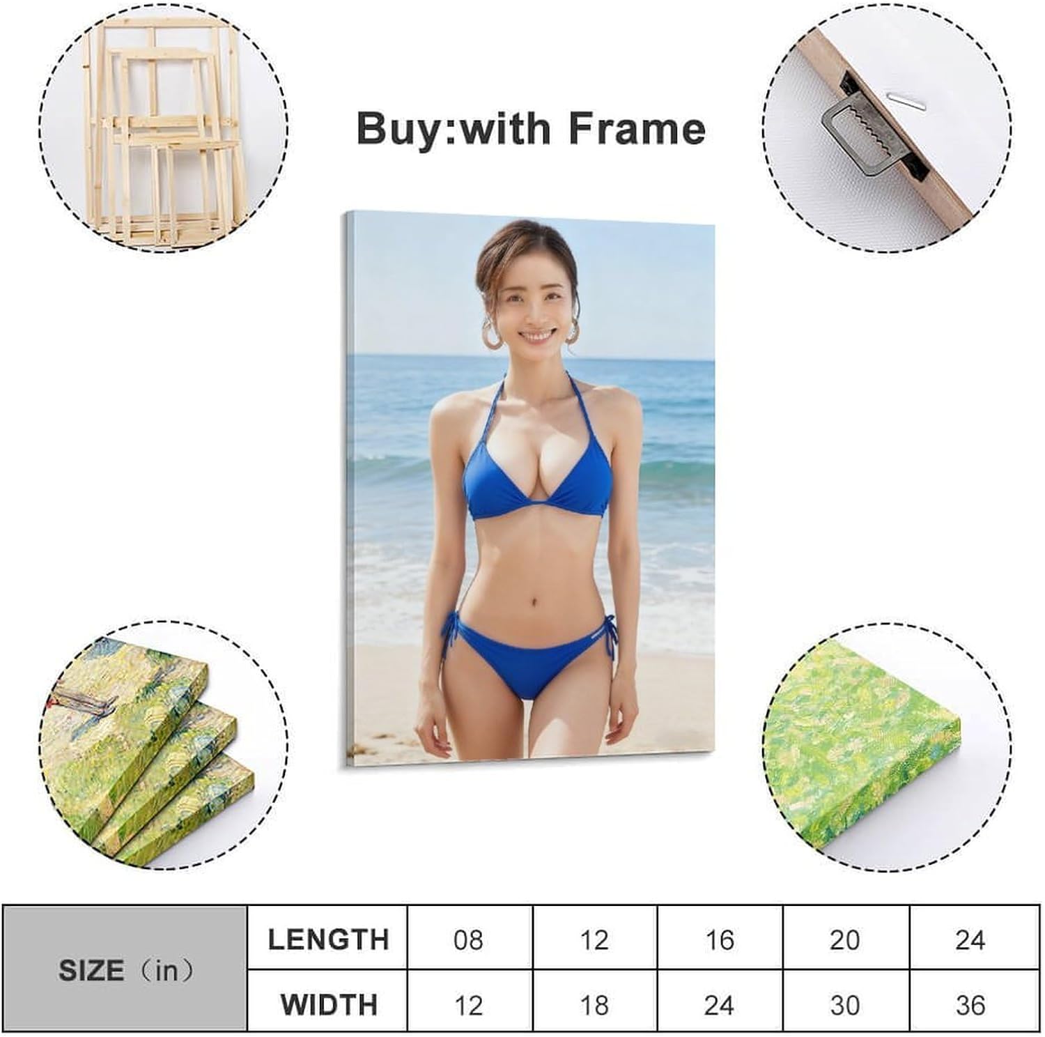 上戸彩 アートポスターオフィスの寝室の食堂の装飾的なキャンバスの壁画20x30inch(50x75cm)